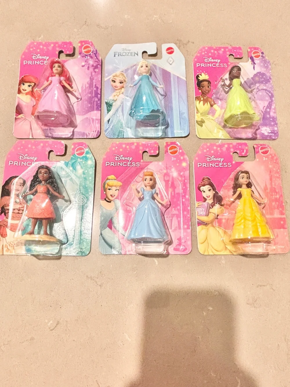 Disney Princess Mini Doll Pack – Pink, Blue, Green, Yellow Dresses